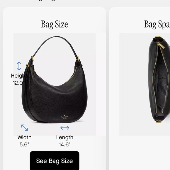 Kate Spade Nova Large shoulder or crossbody with Gold Accents - Picture 5 of 5